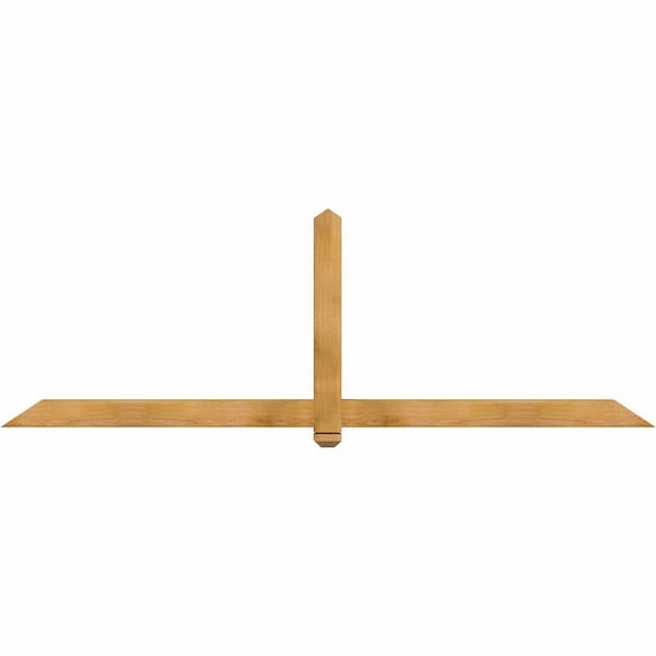 Ekena Millwork Eugene Rough Sawn Timber Gable Bracket, Western Red Cedar, 96"W x 32"H x 4"D x 4"F, 8/12 Pitch GBW096X32X0404EUG00RWR - main